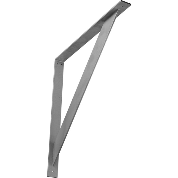 Ekena Millwork Traditional Steel Bracket, Hammered Gray 2"W x 24"D x 24"H BKTM02X24X24TRHGY - main